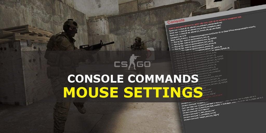 Konsollkommandoer for konfigurering av musen i CS: GO