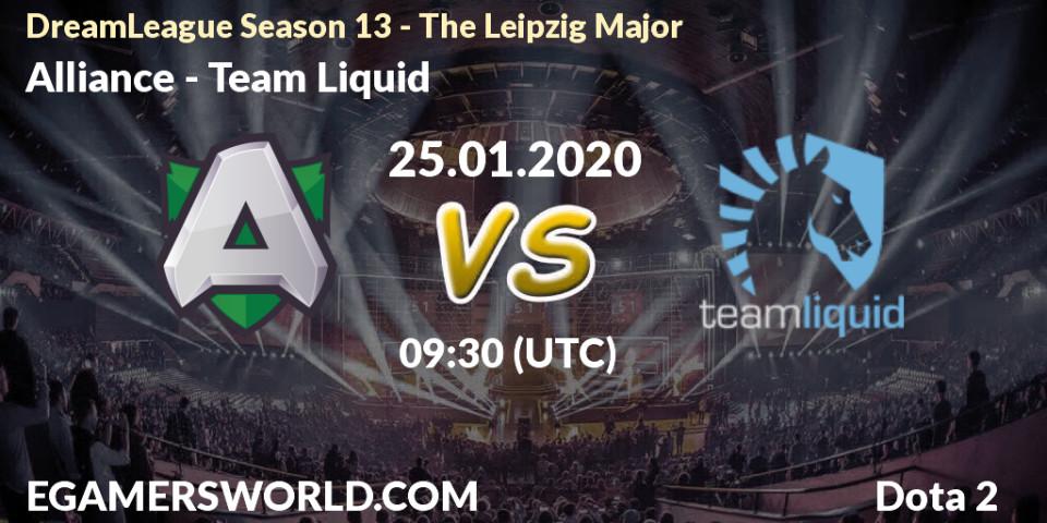 Alliance vs Team Liquid: Match Prediction. 25.01.20, Dota 2, DreamLeague Season 13 - The Leipzig Major