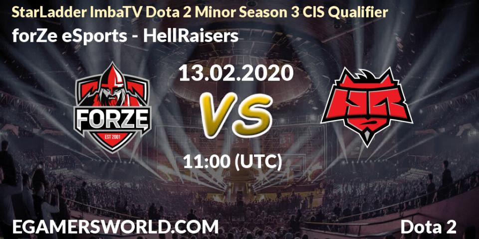 forZe eSports vs HellRaisers: Match Prediction. 13.02.20, Dota 2, StarLadder ImbaTV Dota 2 Minor Season 3 CIS Qualifier