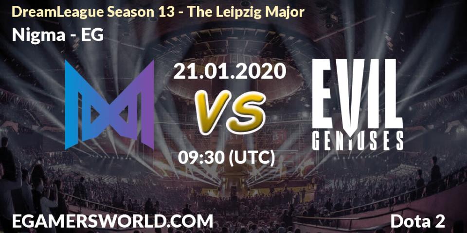 Nigma vs EG: Match Prediction. 21.01.20, Dota 2, DreamLeague Season 13 - The Leipzig Major