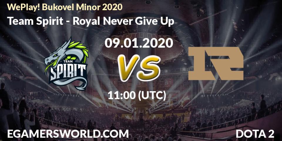 Team Spirit vs Royal Never Give Up: Match Prediction. 09.01.20, Dota 2, WePlay! Bukovel Minor 2020