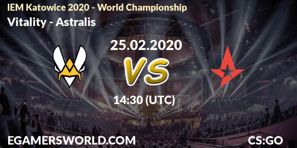 Vitality vs Astralis: Match Prediction. 25.02.20, CS2 (CS:GO), IEM Katowice 2020 