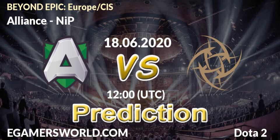 Alliance vs NiP: Match Prediction. 18.06.20, Dota 2, BEYOND EPIC: Europe/CIS