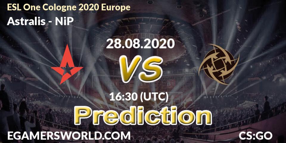 Astralis vs NiP: Match Prediction. 28.08.20, CS2 (CS:GO), ESL One Cologne 2020 Europe