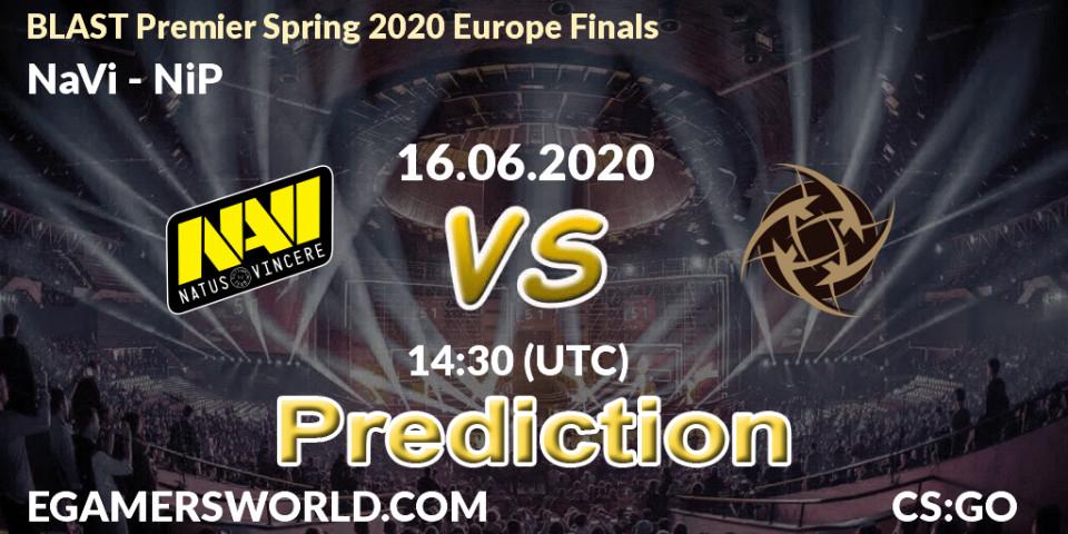 NaVi vs NiP: Match Prediction. 16.06.20, CS2 (CS:GO), BLAST Premier Spring 2020 Europe Finals