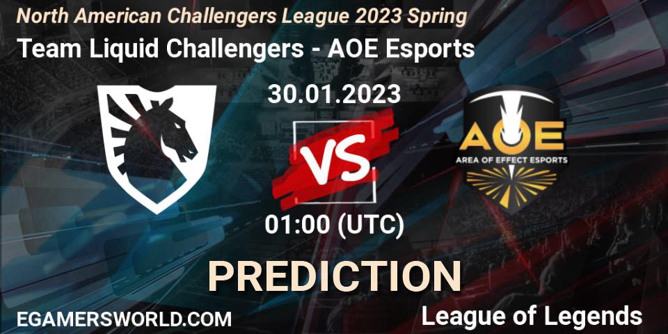 Team Liquid Challengers vs AOE Esports: Match Prediction. 30.01.23, LoL, NACL 2023 Spring - Group Stage