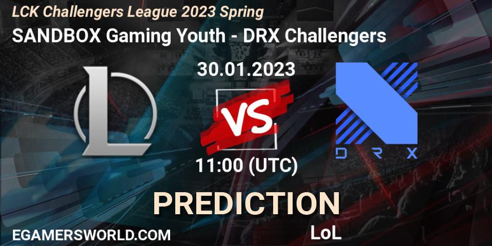 SANDBOX Gaming Youth vs DRX Challengers: Match Prediction. 30.01.23, LoL, LCK Challengers League 2023 Spring