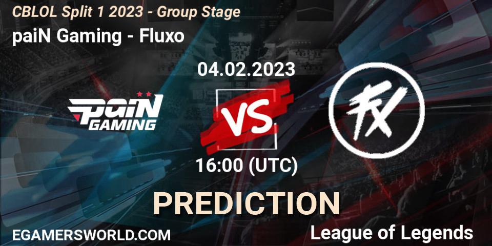 paiN Gaming vs Fluxo: Match Prediction. 04.02.23, LoL, CBLOL Split 1 2023 - Group Stage