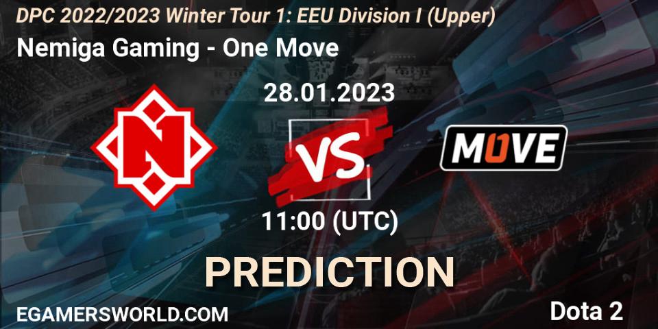 Nemiga Gaming vs One Move: Match Prediction. 28.01.23, Dota 2, DPC 2022/2023 Winter Tour 1: EEU Division I (Upper)