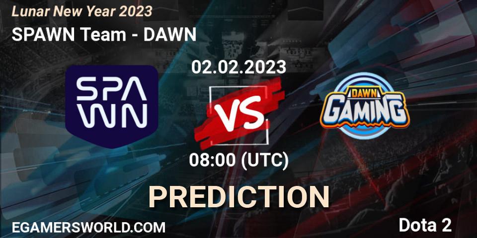 SPAWN Team vs DAWN: Match Prediction. 02.02.23, Dota 2, Lunar New Year 2023