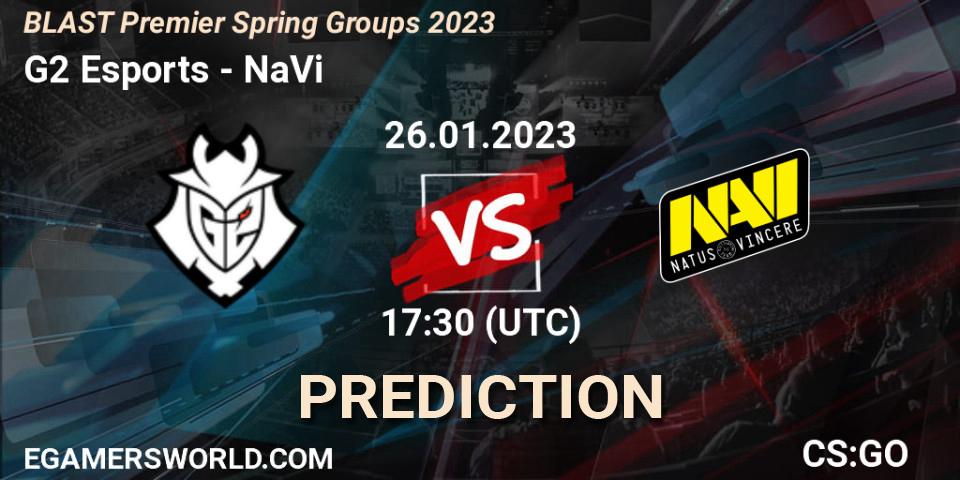 G2 Esports vs NaVi: Match Prediction. 26.01.23, CS2 (CS:GO), BLAST Premier Spring Groups 2023