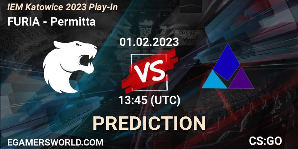 FURIA vs Permitta: Match Prediction. 01.02.23, CS2 (CS:GO), IEM Katowice 2023 Play-In