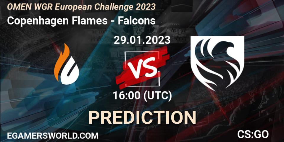 Copenhagen Flames vs Falcons: Match Prediction. 29.01.23, CS2 (CS:GO), OMEN WGR European Challenge 2023