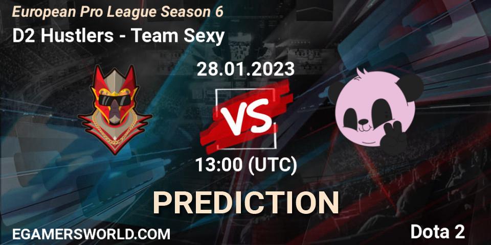 D2 Hustlers vs Team Sexy: Match Prediction. 28.01.23, Dota 2, European Pro League Season 6
