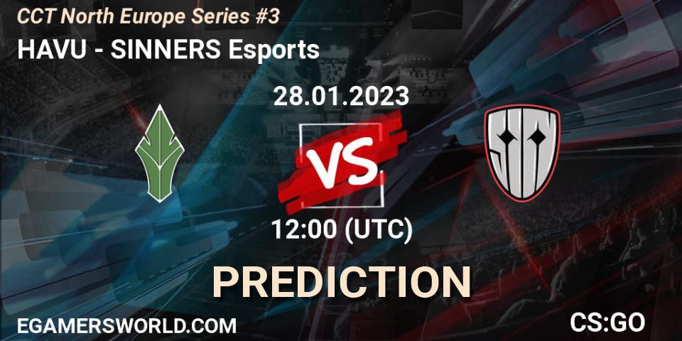HAVU vs SINNERS Esports: Match Prediction. 28.01.23, CS2 (CS:GO), CCT North Europe Series #3
