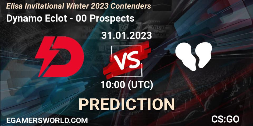 Dynamo Eclot vs 00 Prospects: Match Prediction. 31.01.23, CS2 (CS:GO), Elisa Invitational Winter 2023 Contenders