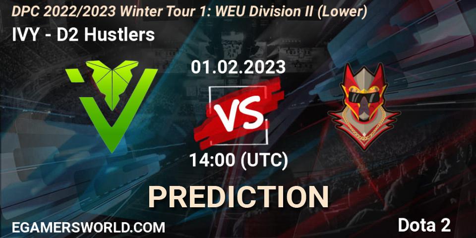 IVY vs D2 Hustlers: Match Prediction. 01.02.23, Dota 2, DPC 2022/2023 Winter Tour 1: WEU Division II (Lower)