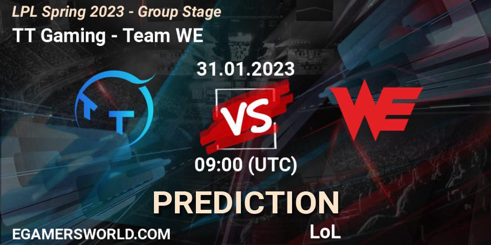 TT Gaming vs Team WE: Match Prediction. 31.01.23, LoL, LPL Spring 2023 - Group Stage