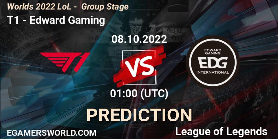 T1 vs Edward Gaming: Match Prediction. 08.10.22, LoL, Worlds 2022 LoL - Group Stage