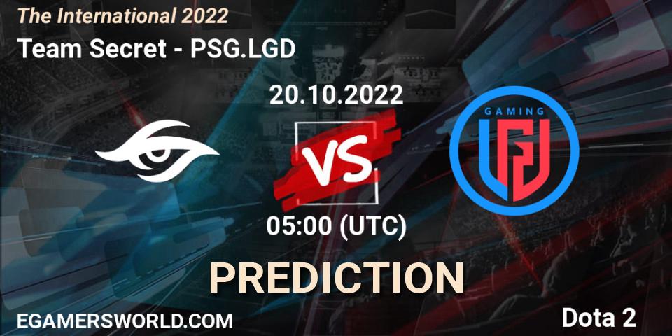Team Secret vs PSG.LGD: Match Prediction. 20.10.22, Dota 2, The International 2022