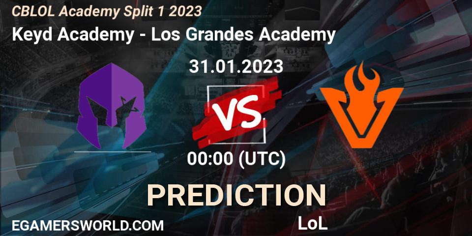 Keyd Academy vs Los Grandes Academy: Match Prediction. 31.01.23, LoL, CBLOL Academy Split 1 2023