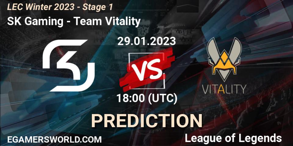 SK Gaming vs Team Vitality: Match Prediction. 29.01.23, LoL, LEC Winter 2023 - Stage 1