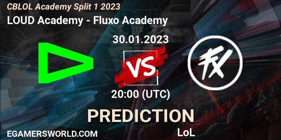 LOUD Academy vs Fluxo Academy: Match Prediction. 30.01.23, LoL, CBLOL Academy Split 1 2023