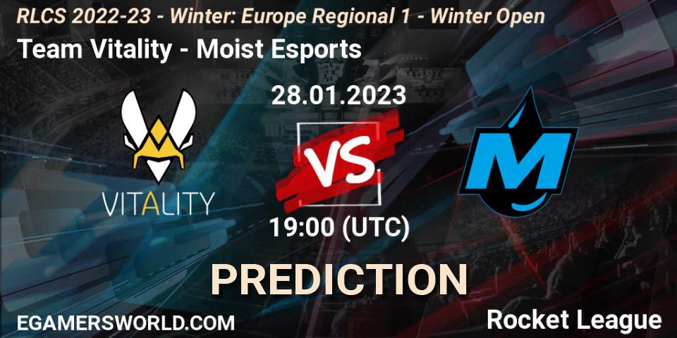 Team Vitality vs Moist Esports: Match Prediction. 28.01.23, Rocket League, RLCS 2022-23 - Winter: Europe Regional 1 - Winter Open