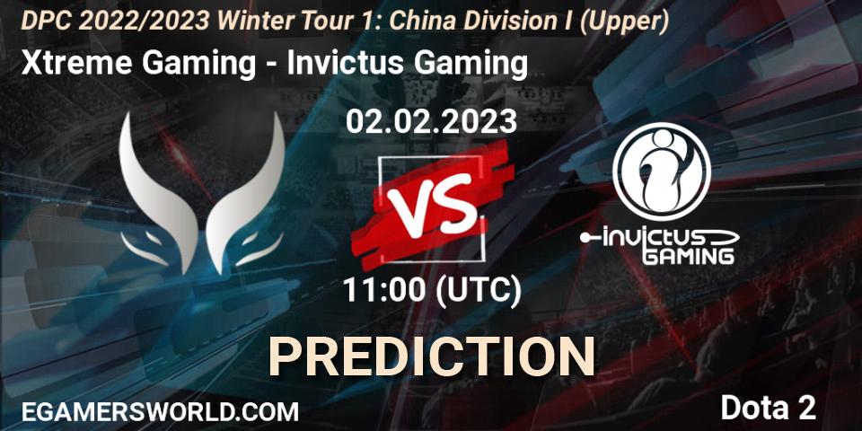 Xtreme Gaming vs Invictus Gaming: Match Prediction. 02.02.23, Dota 2, DPC 2022/2023 Winter Tour 1: CN Division I (Upper)