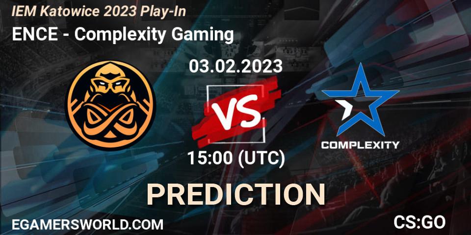ENCE vs Complexity Gaming: Match Prediction. 03.02.23, CS2 (CS:GO), IEM Katowice 2023 Play-In