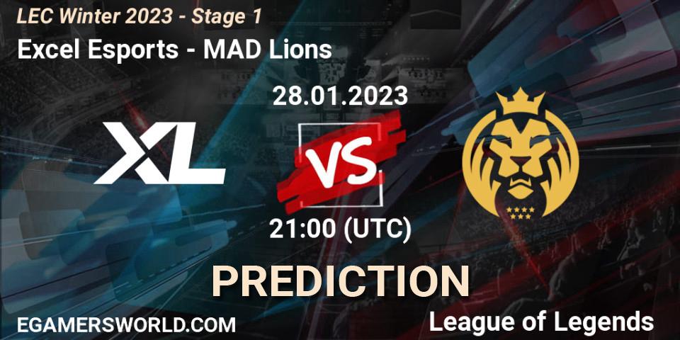 Excel Esports vs MAD Lions: Match Prediction. 28.01.23, LoL, LEC Winter 2023 - Stage 1