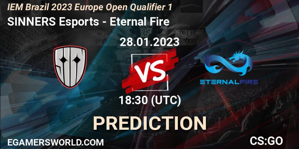 SINNERS Esports vs Eternal Fire: Match Prediction. 28.01.23, CS2 (CS:GO), IEM Brazil Rio 2023 Europe Open Qualifier 1