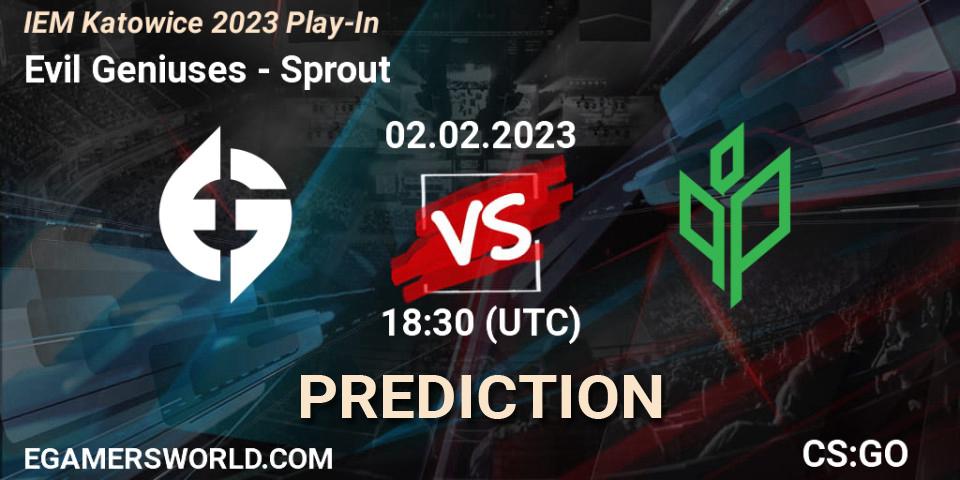 Evil Geniuses vs Sprout: Match Prediction. 02.02.23, CS2 (CS:GO), IEM Katowice 2023 Play-In