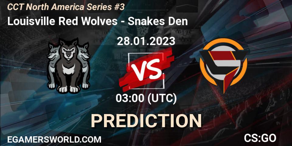 Louisville Red Wolves vs Snakes Den: Match Prediction. 29.01.23, CS2 (CS:GO), CCT North America Series #3
