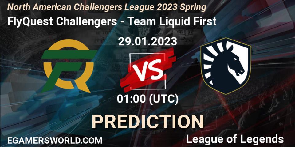 FlyQuest Challengers vs Team Liquid First: Match Prediction. 29.01.23, LoL, NACL 2023 Spring - Group Stage