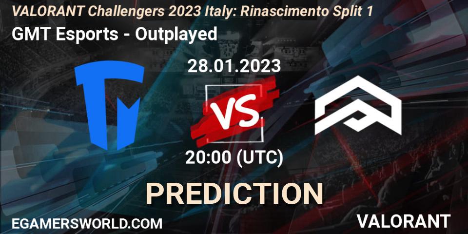 GMT Esports vs Outplayed: Match Prediction. 28.01.23, VALORANT, VALORANT Challengers 2023 Italy: Rinascimento Split 1