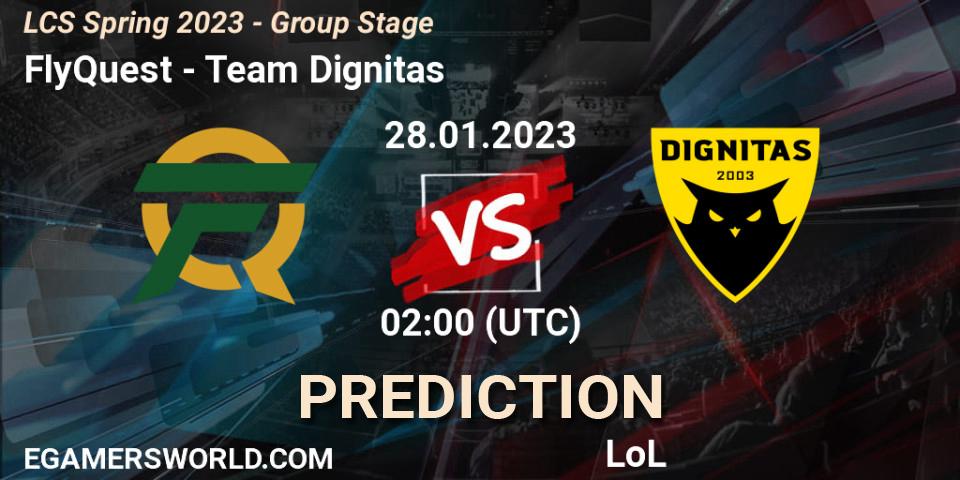 FlyQuest vs Team Dignitas: Match Prediction. 28.01.23, LoL, LCS Spring 2023 - Group Stage