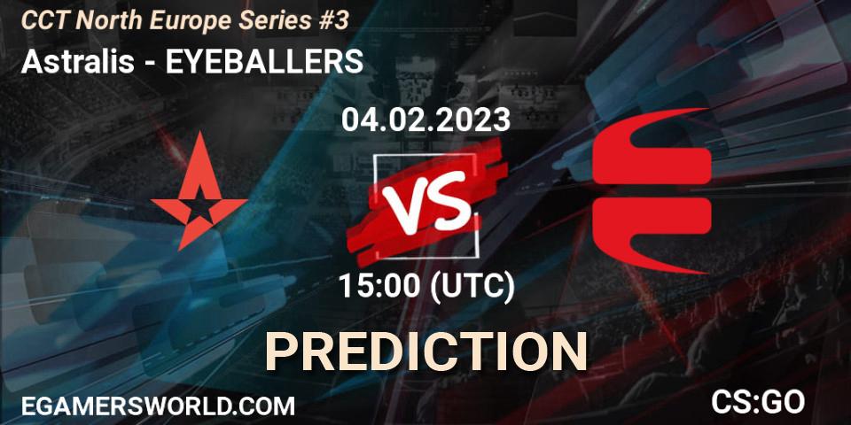 Astralis vs EYEBALLERS: Match Prediction. 04.02.23, CS2 (CS:GO), CCT North Europe Series #3