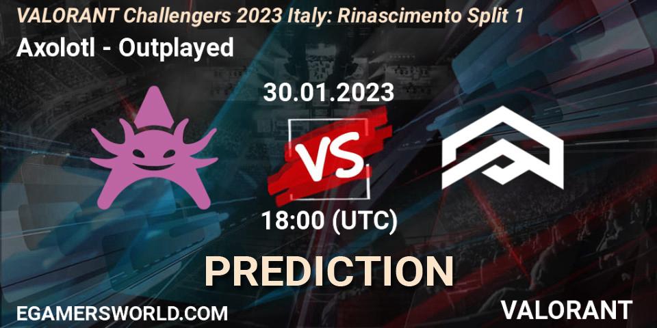 Axolotl vs Outplayed: Match Prediction. 30.01.23, VALORANT, VALORANT Challengers 2023 Italy: Rinascimento Split 1