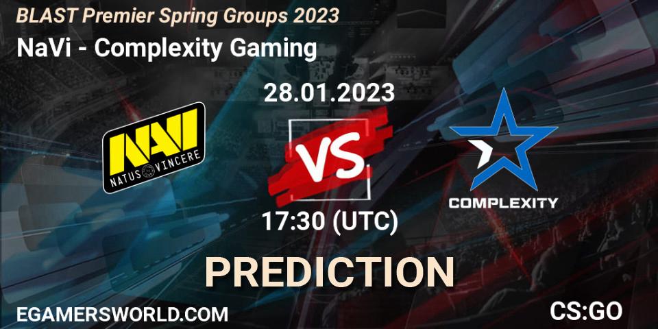 NaVi vs Complexity Gaming: Match Prediction. 28.01.23, CS2 (CS:GO), BLAST Premier Spring Groups 2023