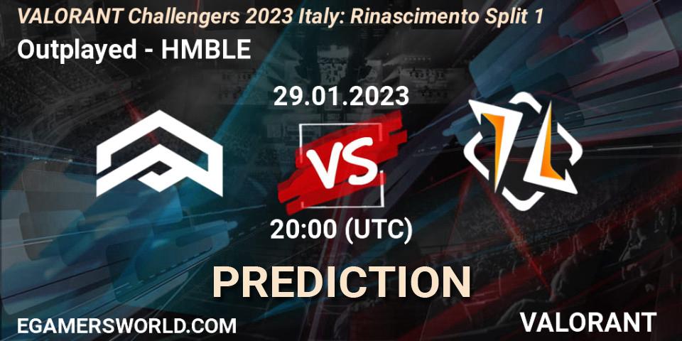 Outplayed vs HMBLE: Match Prediction. 29.01.23, VALORANT, VALORANT Challengers 2023 Italy: Rinascimento Split 1
