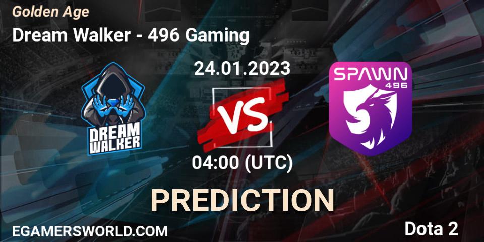 Dream Walker vs 496 Gaming: Match Prediction. 24.01.23, Dota 2, Golden Age