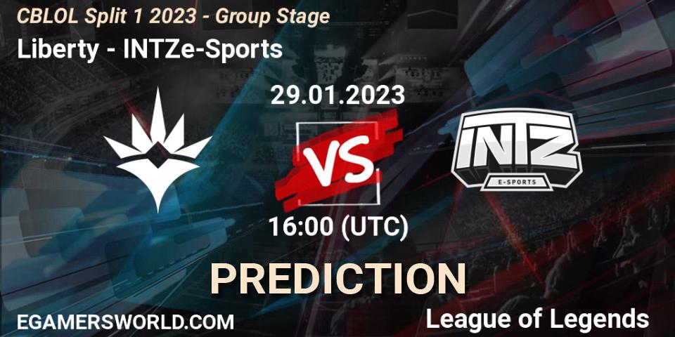 Liberty vs INTZ e-Sports: Match Prediction. 29.01.23, LoL, CBLOL Split 1 2023 - Group Stage