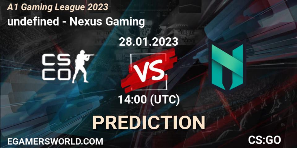 undefined vs Nexus Gaming: Match Prediction. 28.01.23, CS2 (CS:GO), A1 Gaming League 2023