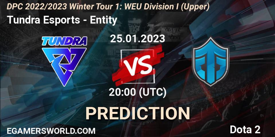Tundra Esports vs Entity: Match Prediction. 25.01.23, Dota 2, DPC 2022/2023 Winter Tour 1: WEU Division I (Upper)