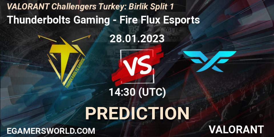 Thunderbolts Gaming vs Fire Flux Esports: Match Prediction. 28.01.23, VALORANT, VALORANT Challengers 2023 Turkey: Birlik Split 1