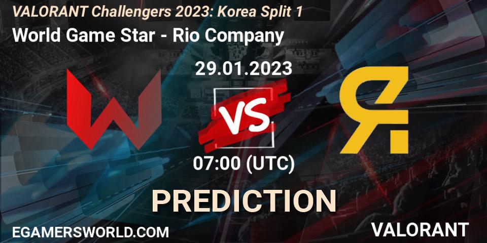 World Game Star vs Rio Company: Match Prediction. 29.01.23, VALORANT, VALORANT Challengers 2023: Korea Split 1