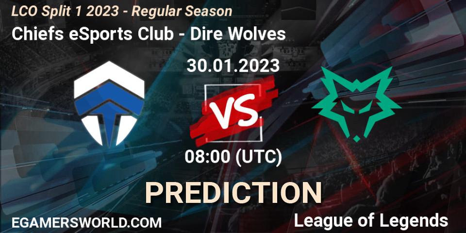Chiefs eSports Club vs Dire Wolves: Match Prediction. 30.01.23, LoL, LCO Split 1 2023 - Regular Season