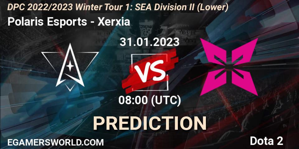 Polaris Esports vs Xerxia: Match Prediction. 01.02.23, Dota 2, DPC 2022/2023 Winter Tour 1: SEA Division II (Lower)