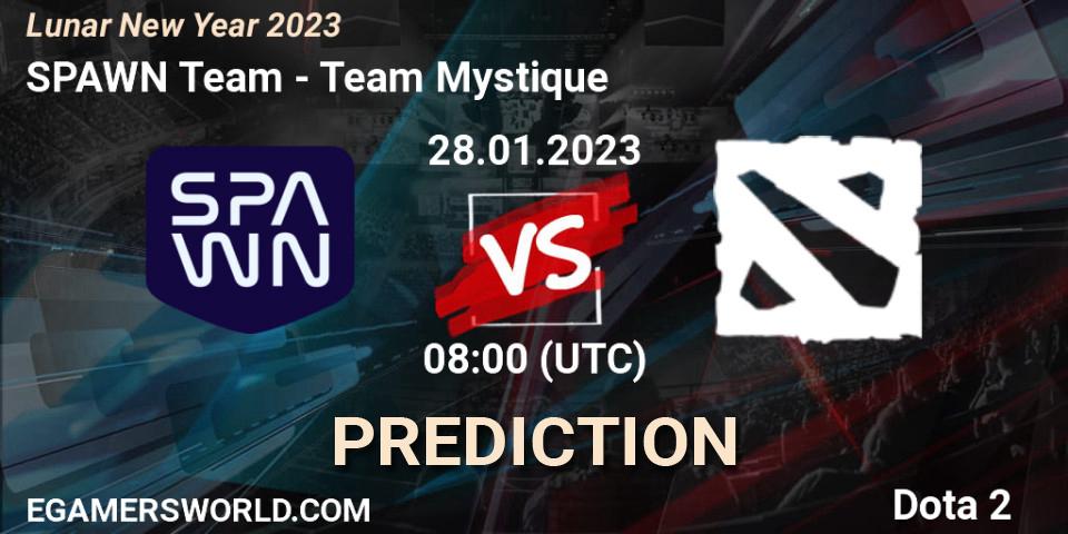 SPAWN Team vs Team Mystique: Match Prediction. 28.01.23, Dota 2, Lunar New Year 2023